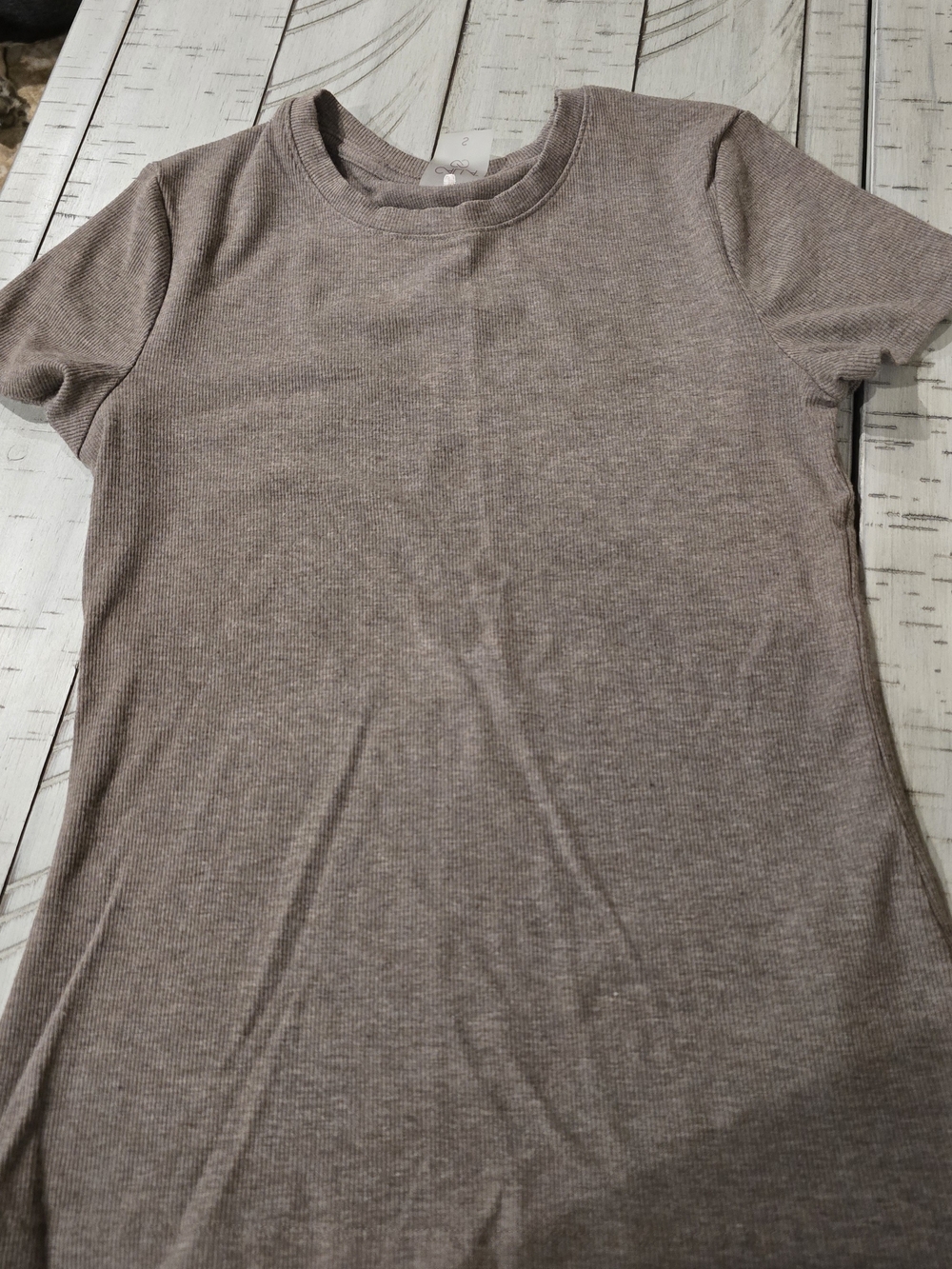 Calia Short-Sleeve Crewneck Tee in Taupe